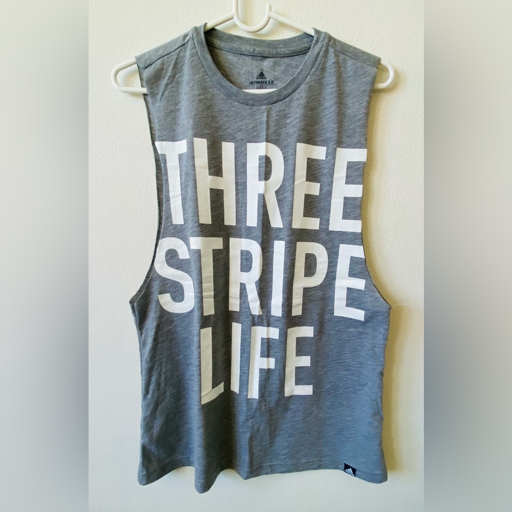 Adidas Gray Sleeveless Tank Top M